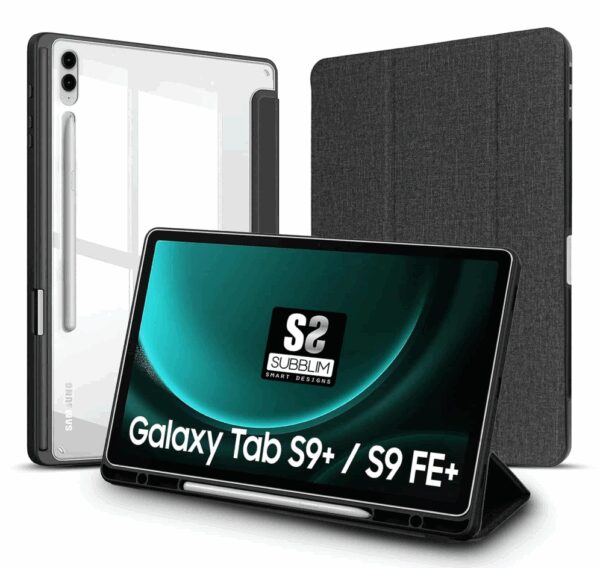 SUBBLIM SUBCST-5SC510 funda para tablet 31,5 cm (12.4") Folio Negro, Transparente