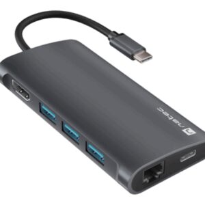NATEC NMP-2162 base para portátil y replicador de puertos Alámbrico USB 3.2 Gen 1 (3.1 Gen 1) Type-C Gris