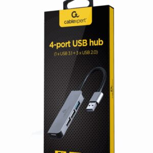 Gembird UHB-U3P1U2P3-01 base para portátil y replicador de puertos Alámbrico USB 3.2 Gen 1 (3.1 Gen 1) Type-C Plata