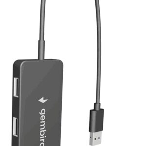 Gembird UHB-U2P4-04 hub de interfaz USB 2.0 480 Mbit/s Negro