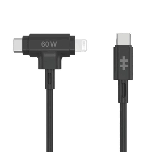 HYPER HyperJuice cable USB USB 2.0 1,5 m USB C USB C/Lightning Negro