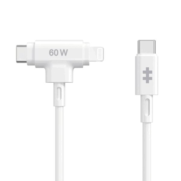 HYPER HyperJuice cable USB USB 2.0 1,5 m USB C USB C/Lightning Blanco
