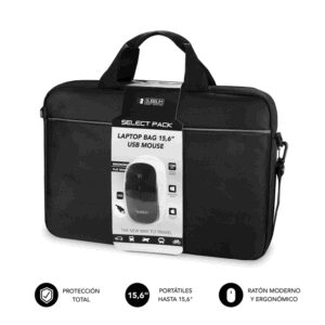 SUBBLIM SUB-LB-2SP0001 maletines para portátil 39,6 cm (15.6") Maletín Toploader Negro