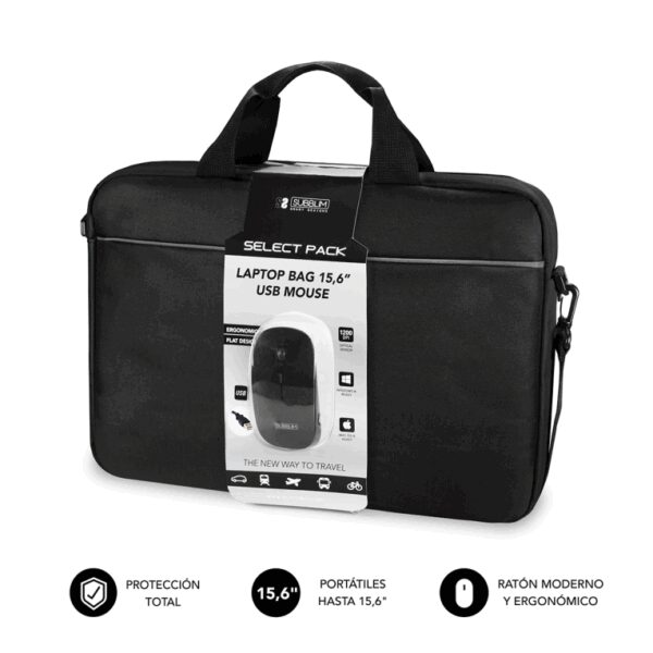 SUBBLIM SUB-LB-2SP0001 maletines para portátil 39,6 cm (15.6") Maletín Toploader Negro