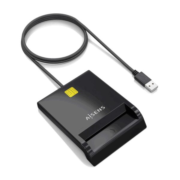 AISENS ASCR-SN06-BK lector de tarjeta inteligente Interior USB USB 2.0