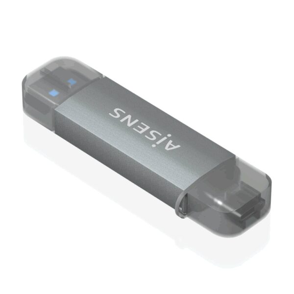 AISENS ASCR-2AC08-GR lector de tarjeta USB 3.2 Gen 1 (3.1 Gen 1) Type-A/Type-C