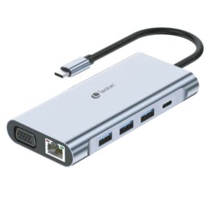 Leotec LEDS01 base para portátil y replicador de puertos Acoplamiento Gris