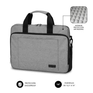 SUBBLIM SUB-LB-4APLB01 maletines para portátil 35,6 cm (14") Maletín Toploader Gris