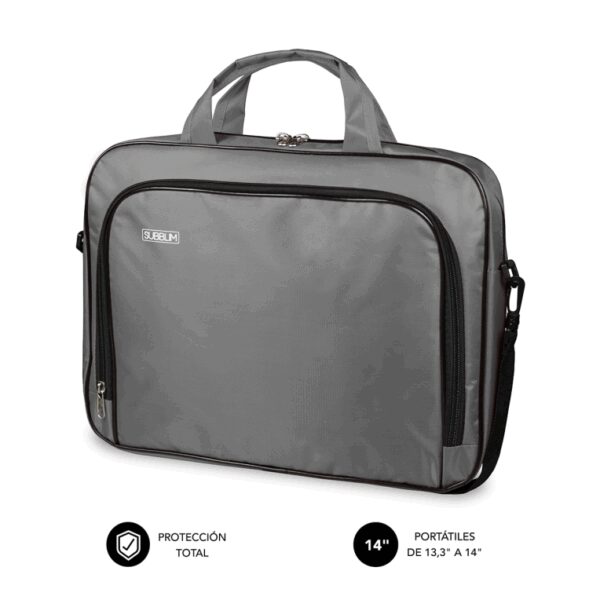 SUBBLIM SUB-LB-1OLB031 maletines para portátil 35,6 cm (14") Maletín Toploader Gris