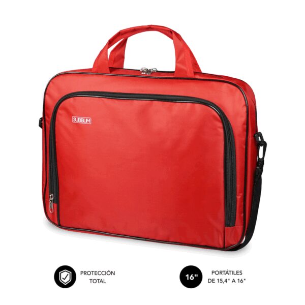 SUBBLIM SUB-LB-1OLB052 maletines para portátil 40,6 cm (16") Maletín Toploader Rojo