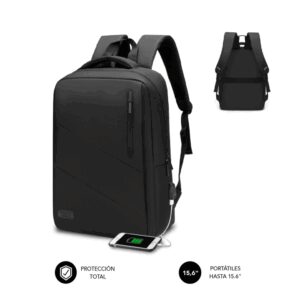 SUBBLIM SUB-BP-2BL2002 maletines para portátil 39,6 cm (15.6") Negro