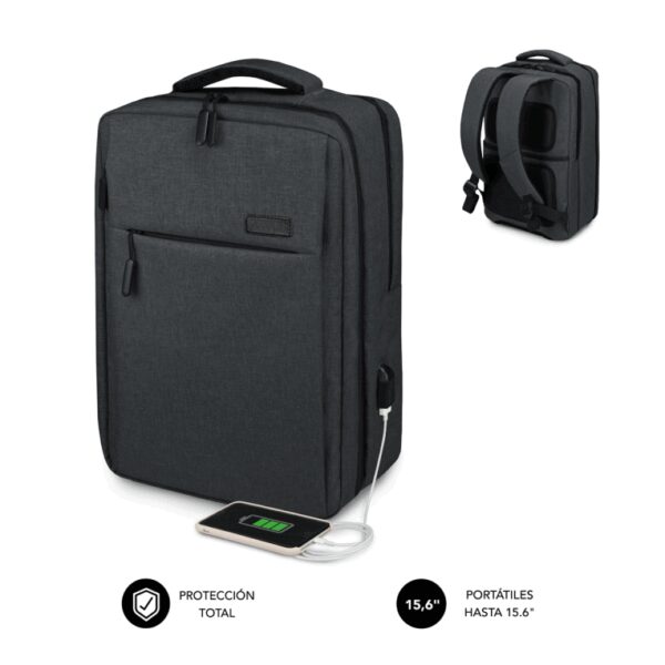SUBBLIM TRAVELLER AIR PADDING 15.6'' GREY mochila Mochila informal Gris Poliéster