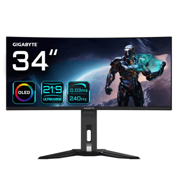 GIGABYTE MO34WQC2 pantalla para PC 86,4 cm (34") 3440 x 1440 Pixeles Wide Quad HD Negro