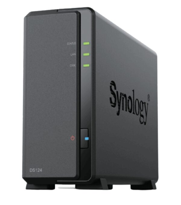 Synology DiskStation DS124 servidor de almacenamiento NAS Escritorio Realtek RTD1619B 1 GB DDR4 0 TB DiskStation Manager Negro