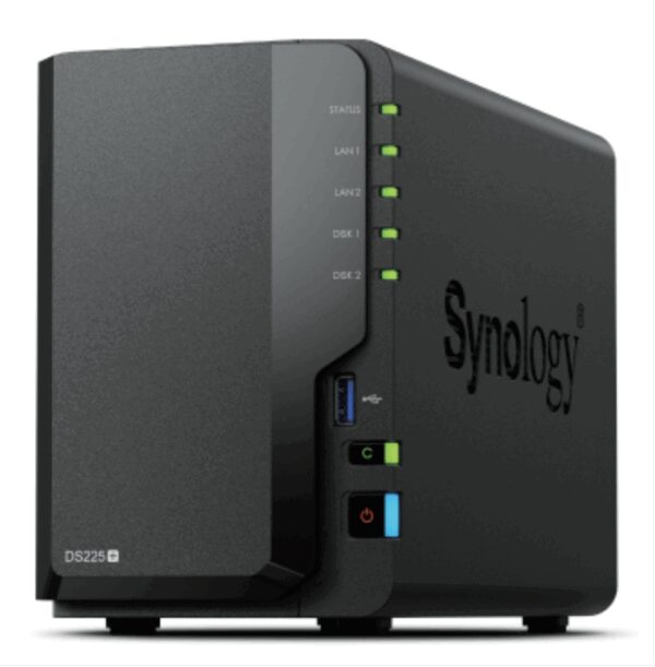 Synology DS225+ 2 Bay NAS Escritorio Intel® Celeron® J4125 2 GB DDR4 Synology DSM Negro