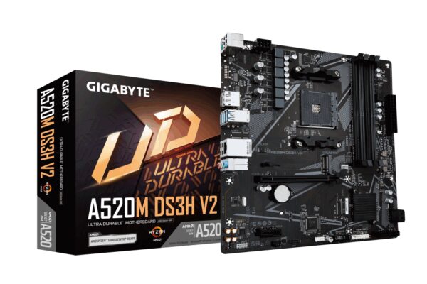 GIGABYTE A520M DS3H V2 placa base Zócalo AM4 micro ATX