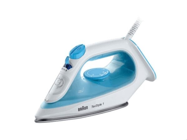 Braun TexStyle 1 Plancha vapor-seco Suela de cerámica 2000 W Azul, Blanco