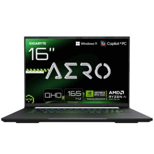 GIGABYTE AERO X16 1WH93ESC64AH 40,6 cm (16") WQXGA DDR5-SDRAM NVIDIA GeForce RTX 5070 Wi-Fi 6E (802.11ax) Windows 11 Home Gris