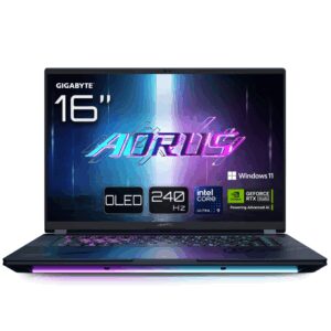 GIGABYTE AORUS MASTER 16 BZHC6ESE64SP ordenador portatil Intel Core Ultra 9 40,6 cm (16") WQXGA DDR5-SDRAM NVIDIA GeForce RTX 5090 Wi-Fi 7 (802.11be) Negro