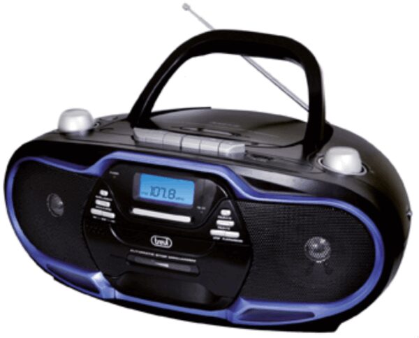 Trevi 057404 sistema estéreo portátil Digital 20 W AM, FM Negro, Azul Reproducción MP3