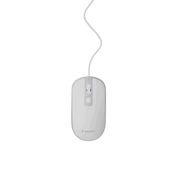 Gembird MUS-4B-06-WS ratón Oficina Ambidextro USB tipo A Óptico 1200 DPI