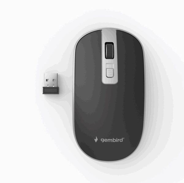 Gembird MUSW-4B-06-BS ratón Oficina Ambidextro RF inalámbrico Óptico 1600 DPI