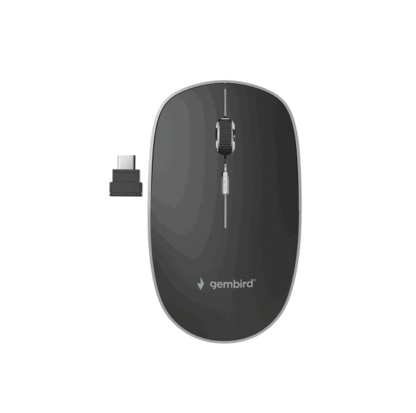 Gembird MUSW-4BSC-01 ratón Ambidextro RF Wireless + USB Type-C Óptico 1600 DPI