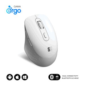 SUBBLIM SUBMO-EDCUR01 ratón Universal mano derecha Bluetooth + USB Type-A Óptico 1600 DPI