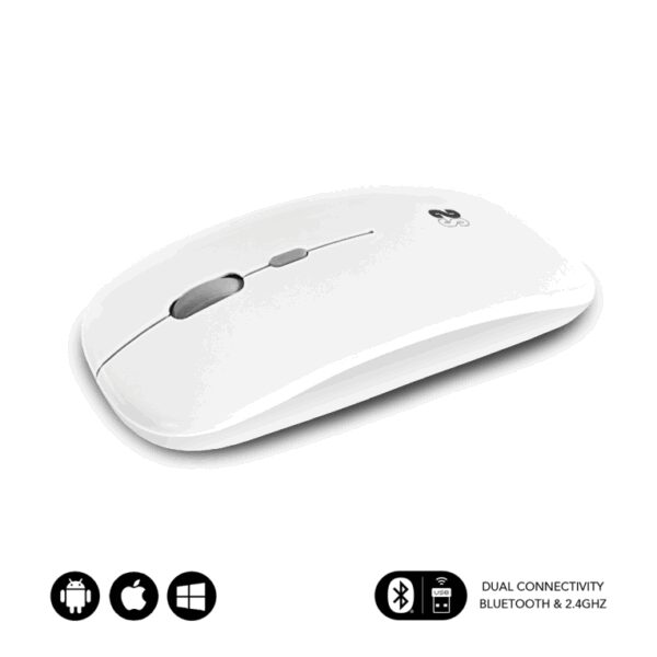 SUBBLIM SUBMO-DFLAT21 ratón Oficina Ambidextro RF Wireless + Bluetooth + USB Type-A 1600 DPI