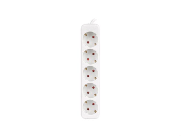 Lanberg PS0-05F-0300-W base múltiple 3 m 5 salidas AC Interior Blanco