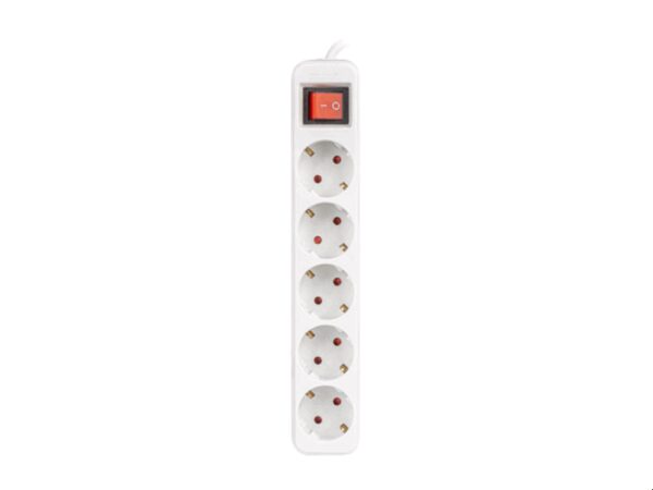 Lanberg PS1-05F-0150-W base múltiple 1,5 m 5 salidas AC Interior Blanco