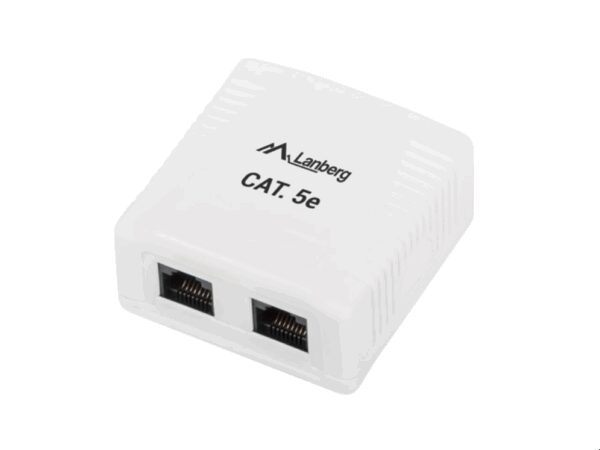 Lanberg OU5-0002-W caja de tomacorriente RJ-45 Blanco