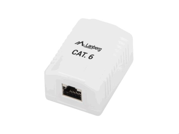 Lanberg OS6-0001-W caja de tomacorriente RJ-45 Blanco