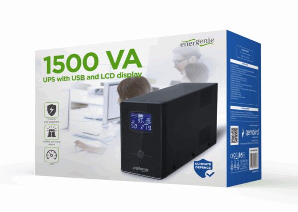 Gembird EG-UPS-034 sistema de alimentación ininterrumpida (UPS) Línea interactiva 1,5 kVA 900 W 3 salidas AC