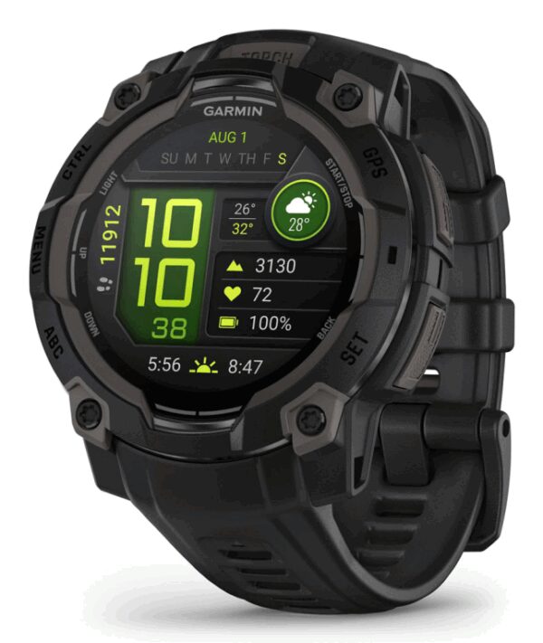 Garmin Instinct 3 AMOLED 3,05 cm (1.2") 45 mm Digital 390 x 390 Pixeles Pantalla táctil Negro GPS (satélite)