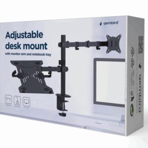 Gembird MA-DA-03 soporte para monitor 81,3 cm (32") Escritorio Negro