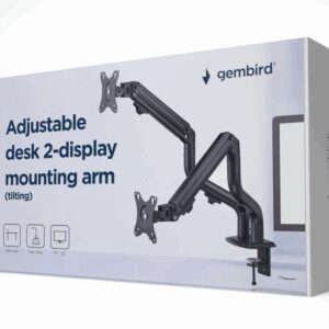 Gembird MA-DA2-02 soporte para monitor 81,3 cm (32") Escritorio Negro