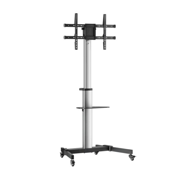 AISENS FT86TRE-197 soporte para pantalla de señalización 2,18 m (86") Negro, Plata