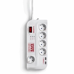 Salicru 680BA000005 limitador de tensión Blanco 5 salidas AC 250 V 1,8 m