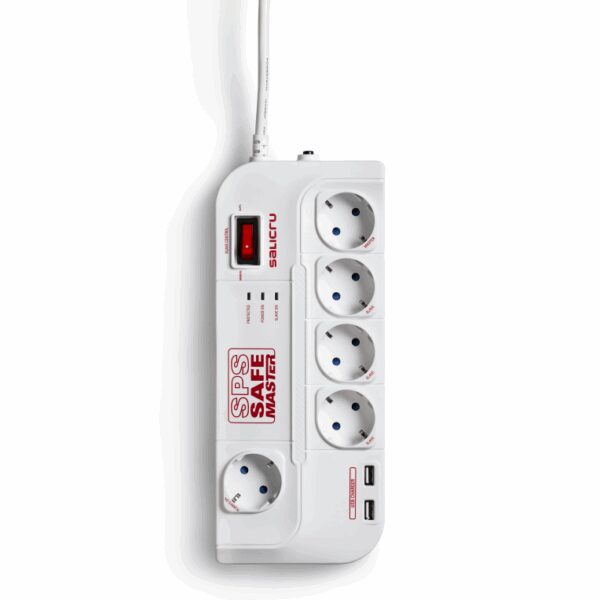 Salicru 680BA000005 limitador de tensión Blanco 5 salidas AC 250 V 1,8 m