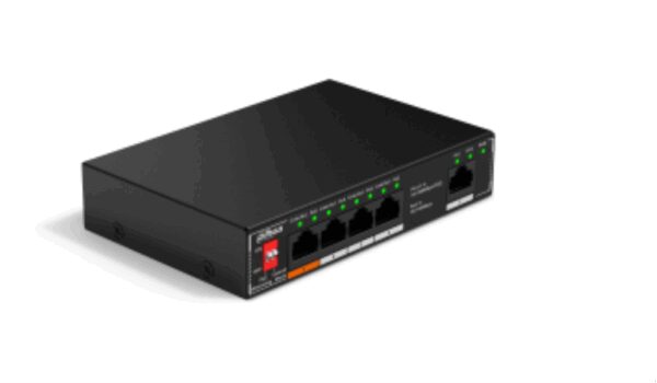 Dahua Technology PoE DH-SF1005 switch No administrado L2 Fast Ethernet (10/100) Energía sobre Ethernet (PoE) Montaje en pared/escritorio Negro