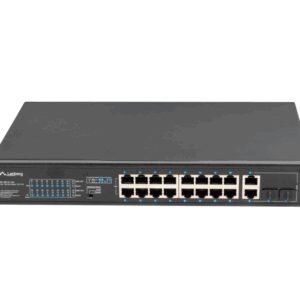 Lanberg RSFE-16P-2C-150 switch No administrado Gigabit Ethernet (10/100/1000) Energía sobre Ethernet (PoE) 1U Negro