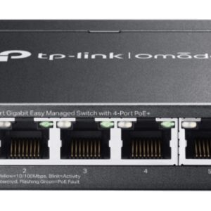 TP-Link Omada ES205G Gestionado Gigabit Ethernet (10/100/1000) Energía sobre Ethernet (PoE) Negro