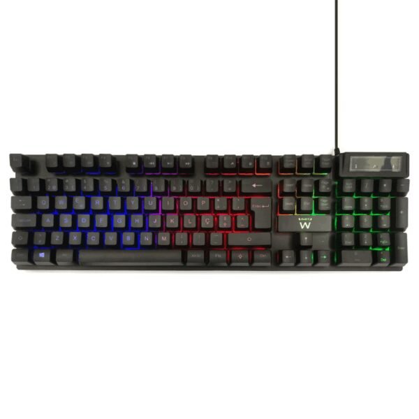 Ewent PL3319 teclado Juego USB QWERTY Portugués Negro