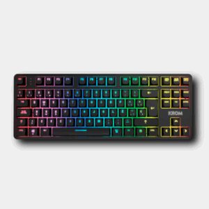 Krom NXKROMKERNELPROSP teclado Juego USB + RF Wireless + Bluetooth QWERTY Español Negro, Blanco