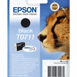 Epson Cheetah Singlepack Black T0711 DURABrite Ultra Ink cartucho de tinta 1 pieza(s) Original Rendimiento estándar