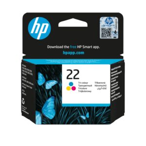 HP 22 Tri-color Original Ink Cartridge cartucho de tinta 1 pieza(s) Rendimiento estándar Cian, Magenta, Amarillo