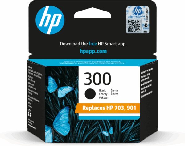 HP 300 Tintenpatrone Schwarz mit Vivera-Tinte cartucho de tinta 1 pieza(s) Rendimiento estándar