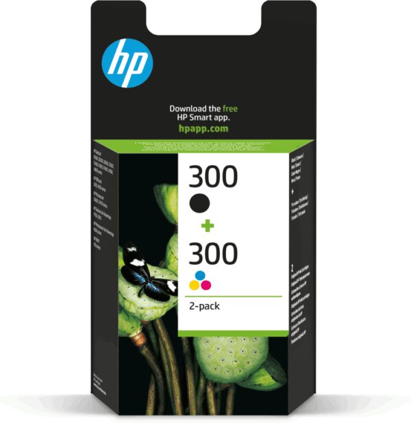 HP 300 2-pack Black/Tri-color Original Ink Cartridges cartucho de tinta 2 pieza(s) Rendimiento estándar Negro, Cian, Magenta, Amarillo