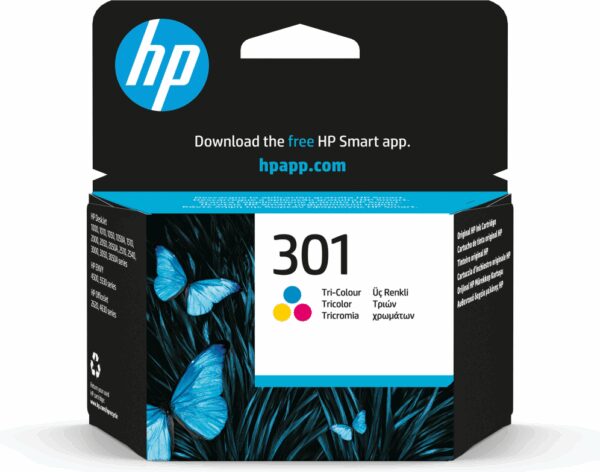 HP 301 Tri-color Original Ink Cartridge cartucho de tinta 1 pieza(s) Rendimiento estándar Cian, Magenta, Amarillo